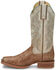 Justin Boots Women's Tan Smooth Ostrich Western Boots - Square Toe , Tan, hi-res