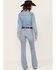 Ariat Women's R.E.A.L Brianna Light Wash High Rise Bootcut Oklahoma Jeans, Light Wash, hi-res