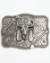 Image #1 - Cody James Buffalo Skull Belt Buckle, Silver, hi-res