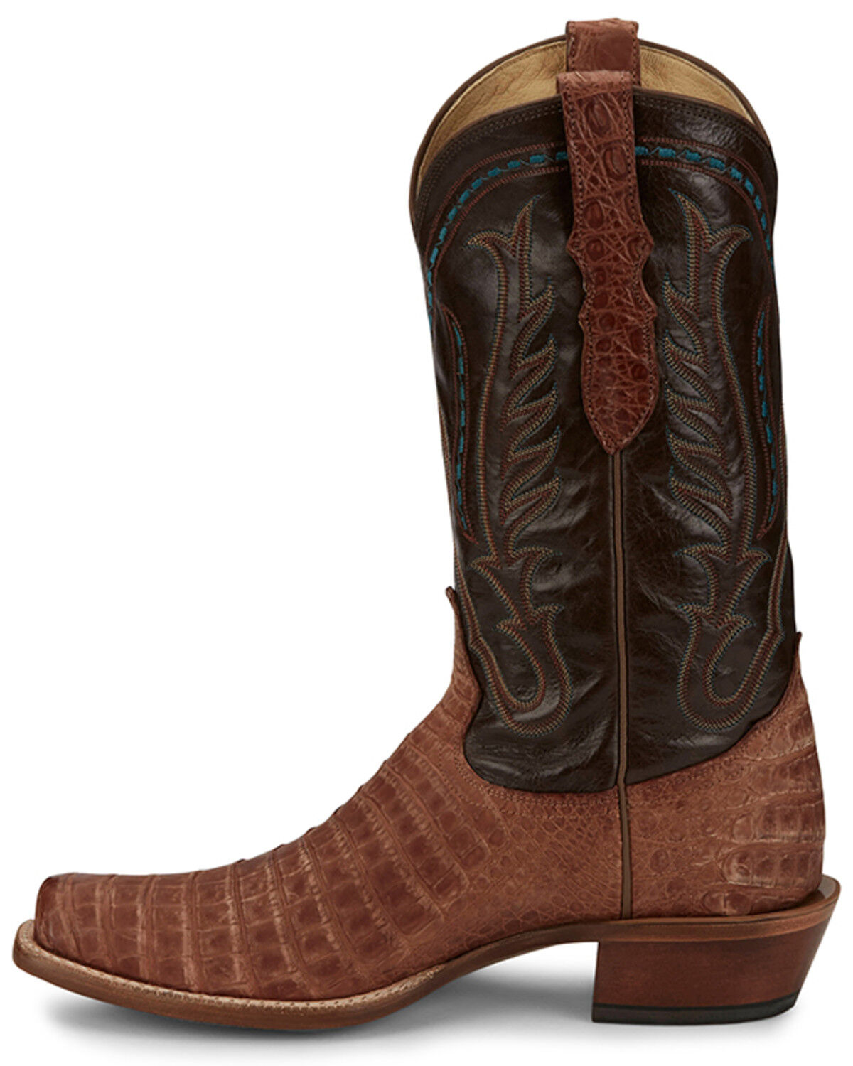 Image #3 - Tony Lama Men's Buffed Exotic Caiman Western Boots - Broad Square Toe, Tan, hi-res