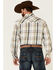 Resistol Men's White Disoto Large Plaid Button Down Western Shirt , White, hi-res
