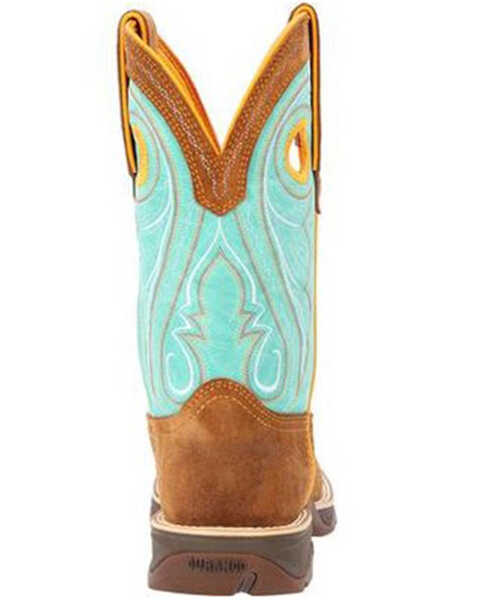 Image #5 - Durango Women's Blue Lady Rebel Boots - Square Toe , Brown/blue, hi-res