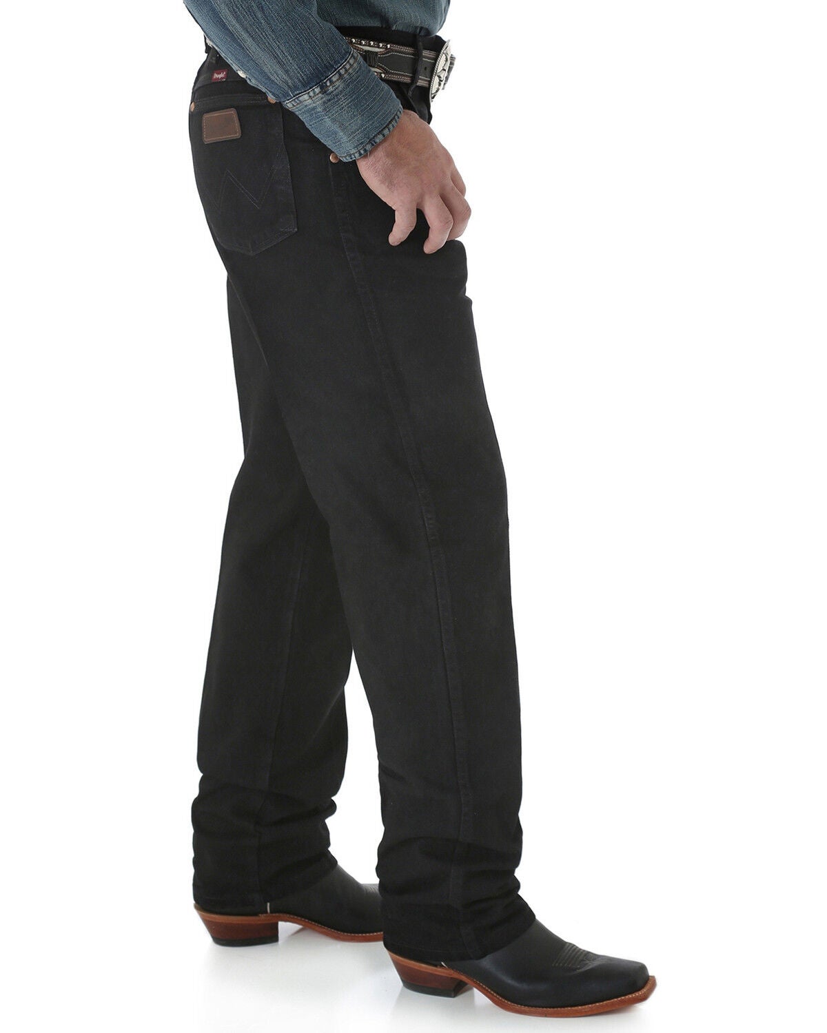 Image #2 - Wrangler Cowboy Cut Relaxed Fit Prewashed Jeans - Shadow Black, Shadow Black, hi-res