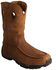 Image #1 - Twisted X Men's 11" Pull On Waterproof Work Boots - Moc Toe, Brown, hi-res