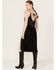Image #4 - Angie Women's Beaded Side Slit Midi Dress, Black, hi-res