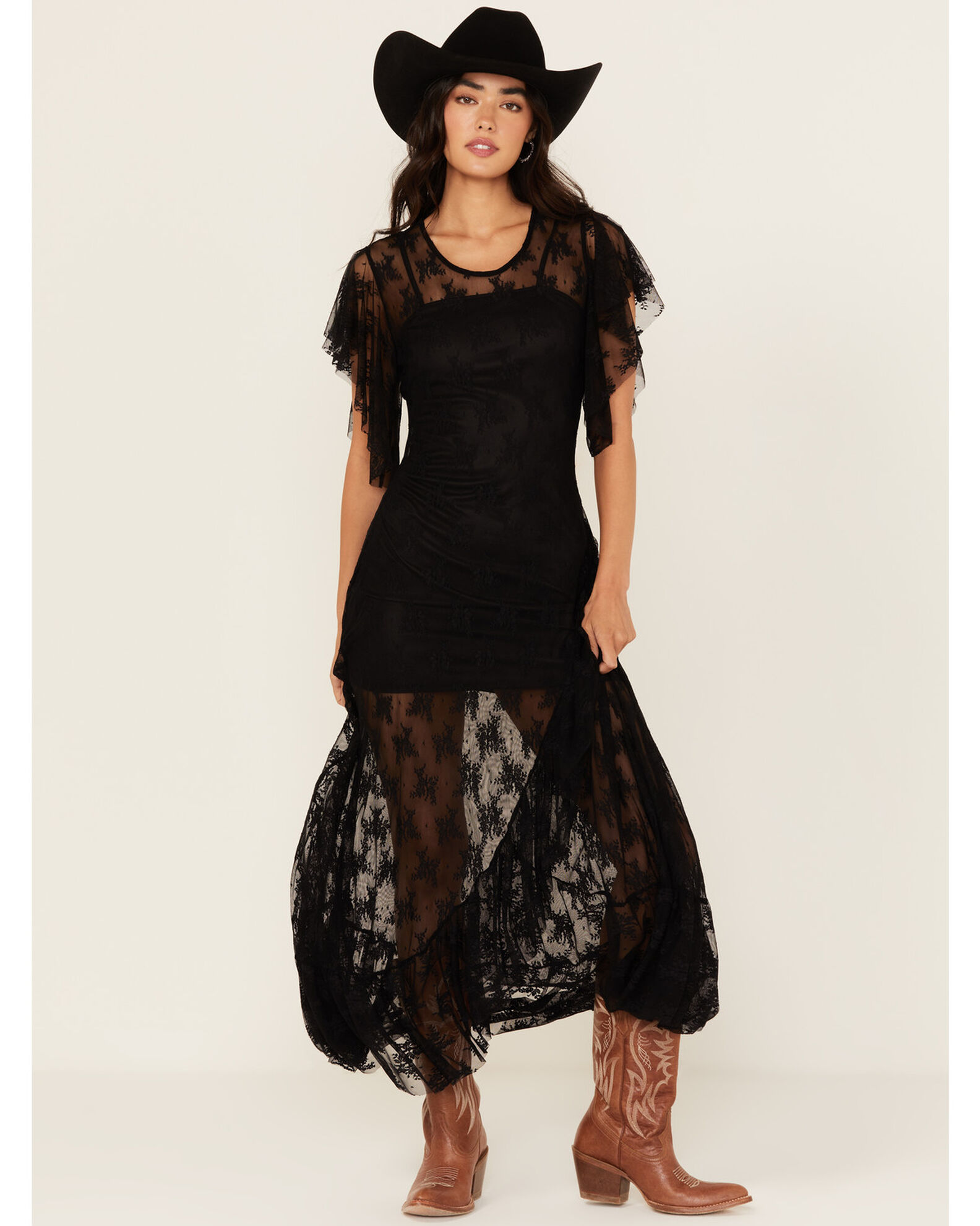 Wishlist Women s Lace Slip Maxi Dress Sheplers