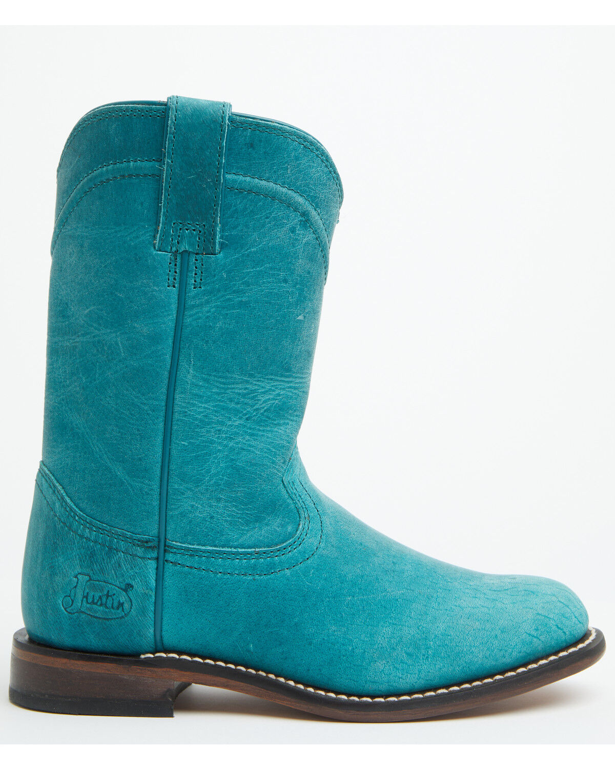 Image #2 - Justin Women's Holland Sky Roper Western Boots - Round Toe, Turquoise, hi-res