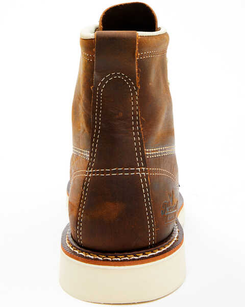 Image #5 - Thorogood Men's 6" American Heritage MAXWear Made In The USA Wedge Sole Work Boots - Soft Toe, Brown, hi-res
