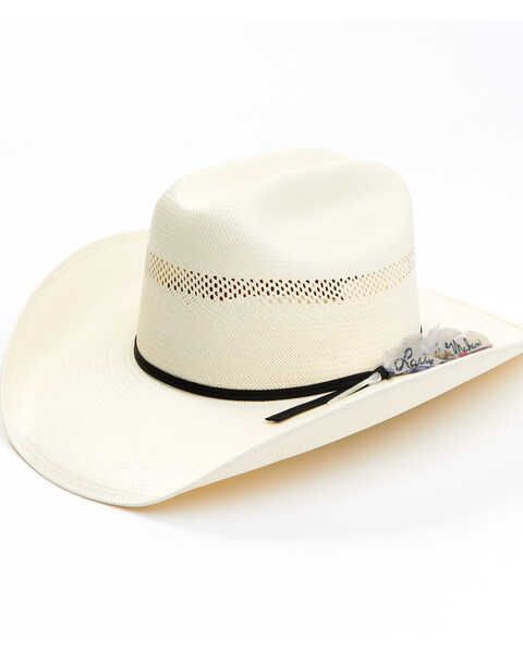 Larry Mahan Men's 10X Cowboy Straw Hat, Ivory, hi-res