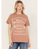 Merch Traffic Women's Chris Stapleton Rose Short Sleeve Graphic Tee, Rust Copper, hi-res