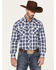 Image #1 - Wrangler Retro Men's Long Sleeve Sawtooth Snap Pocket Western Shirt, Blue, hi-res