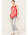 Image #1 - Wrangler Women's Bandana Tank Top, Red, hi-res