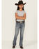 Image #3 - Shyanne Girls' Dawn Studded Pocket Bootcut Stretch Denim Jeans, Dark Wash, hi-res