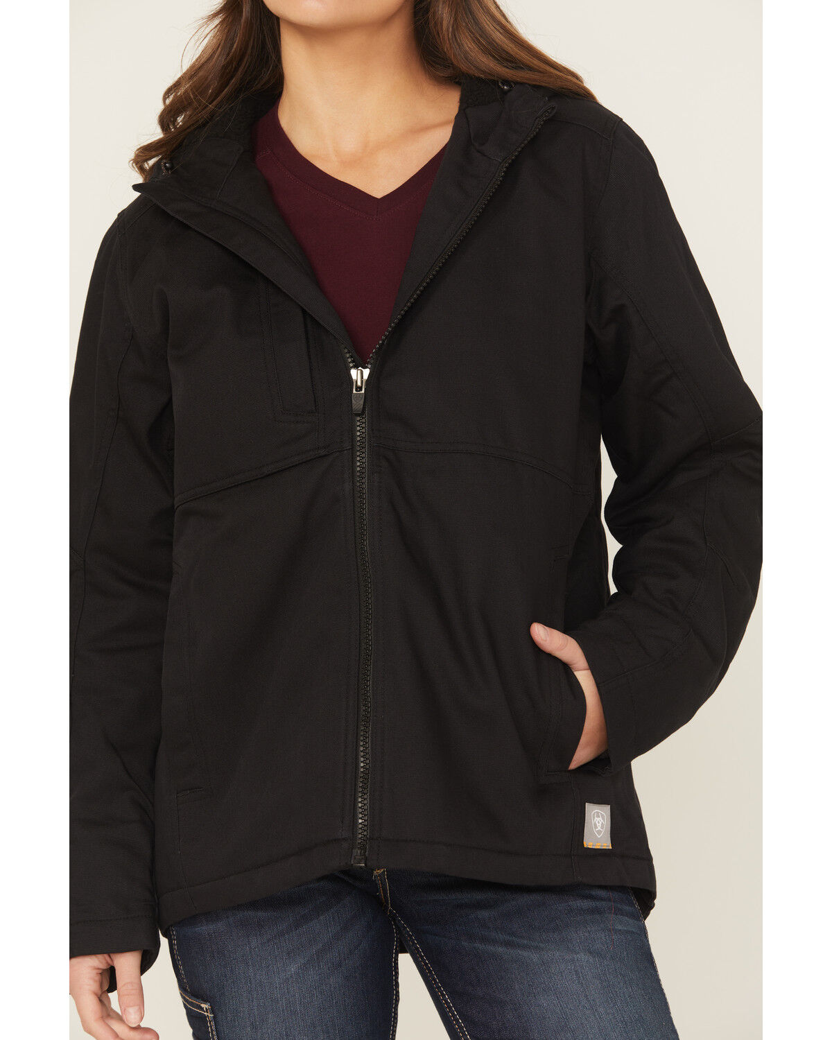 Image #3 - Ariat Women's Rebar DuraCanvas Insulated Jacket, Black, hi-res
