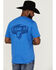 Image #4 - RANK 45® Men's Rock Solid Logo Short Sleeve Graphic T-Shirt , Royal Blue, hi-res
