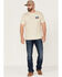 Image #2 - Brixton Men's Linwood Logo Graphic Standard T-Shirt, Cream, hi-res