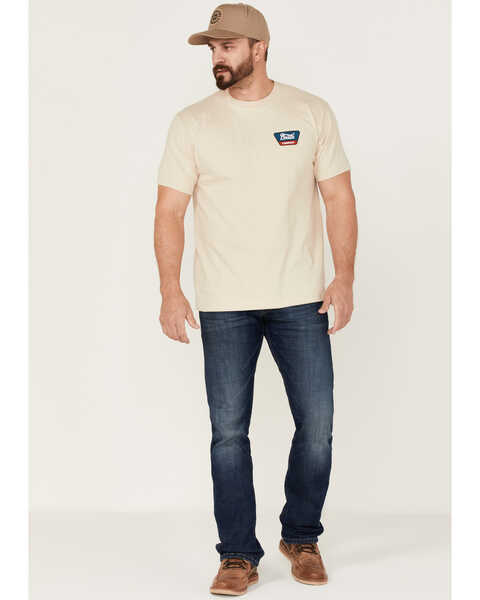 Image #2 - Brixton Men's Linwood Logo Graphic Standard T-Shirt , Cream, hi-res