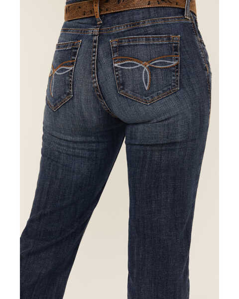 Image #4 - Ariat Women's Siren Dark Wash High Rise Juliana Slim Stretch Trouser Jeans , Dark Wash, hi-res