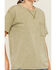 Image #3 - Cleo & Wolf Women's Boyfriend Short Sleeve Pocket Tee, Moss Green, hi-res