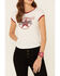 Image #3 - Shyanne Women's All-American Cowgirl Graphic Short Sleeve Ringer Tee, White, hi-res