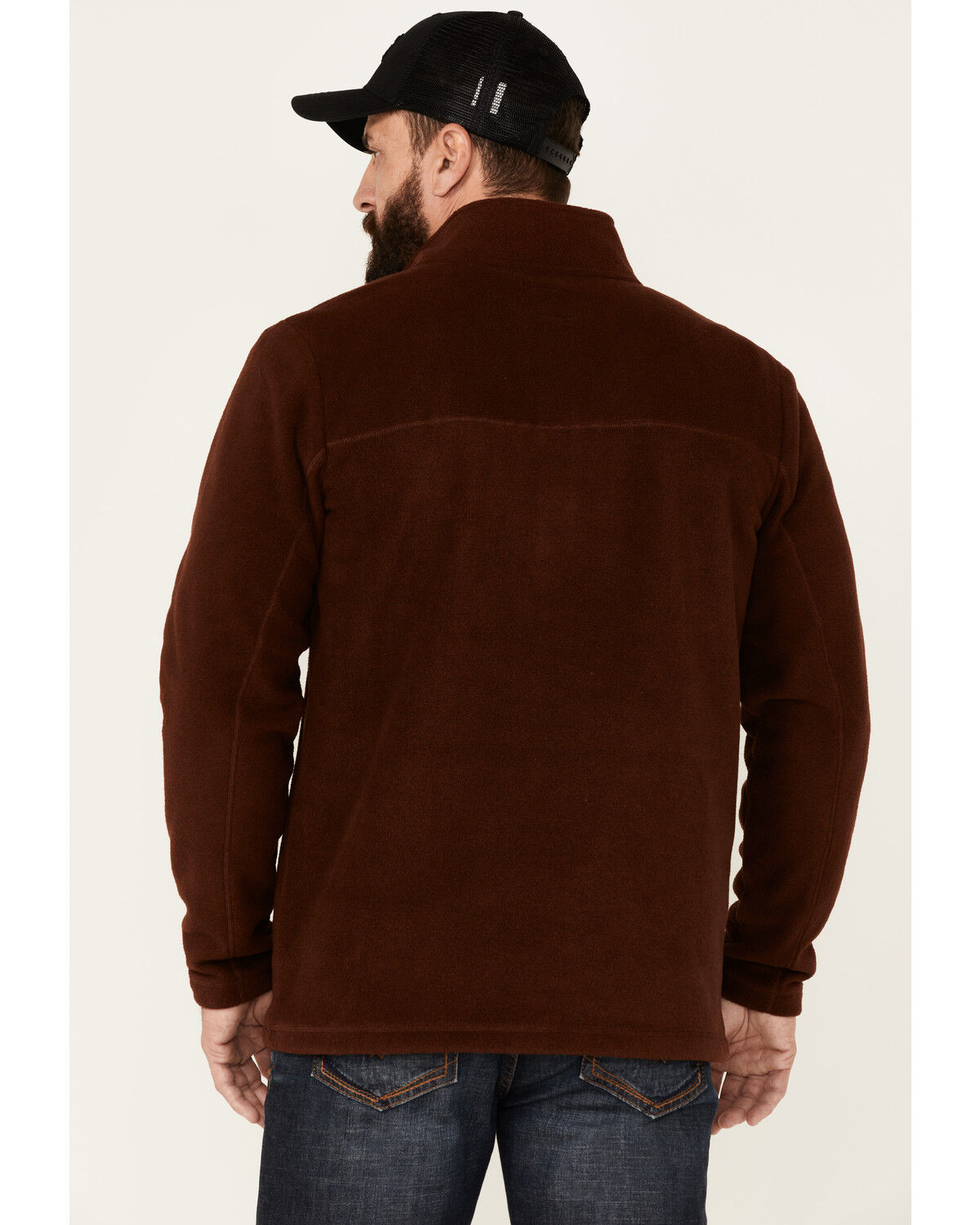 Image #4 - Moonshine Spirit Men's Lake View 1/2 Zip Front Fleece Pullover, Rust Copper, hi-res