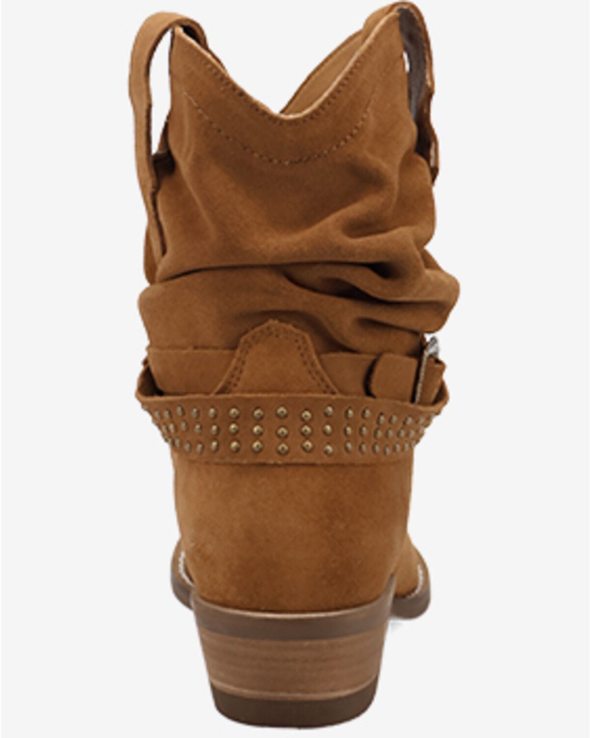 Image #5 - Dingo Women's Scrunchy Suede Booties - Snip Toe, Brown, hi-res