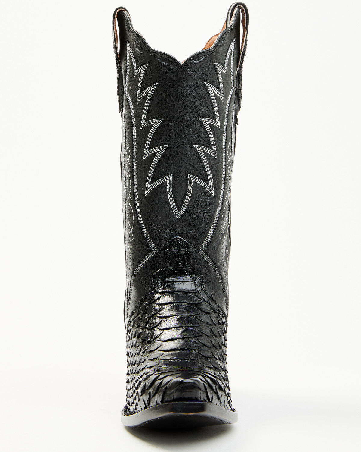 Image #4 - Dan Post Women's Exotic Snake Western Boots - Snip Toe, Black, hi-res