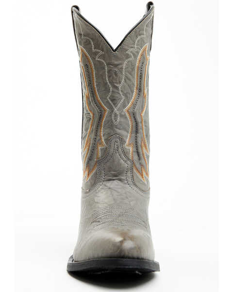 Image #4 - Laredo Men's Fancy Stitch Western Boots - Medium Toe , Grey, hi-res