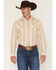 Image #1 - Gibson Trading Co Men's Dustline Striped Long Sleeve Snap Western Shirt - Tall, Lt Brown, hi-res
