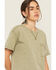 Image #2 - Cleo & Wolf Women's Boyfriend Short Sleeve Pocket Tee, Moss Green, hi-res