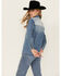 Image #3 - Cleo + Wolf Women's Oversized Denim Shirt, Medium Wash, hi-res