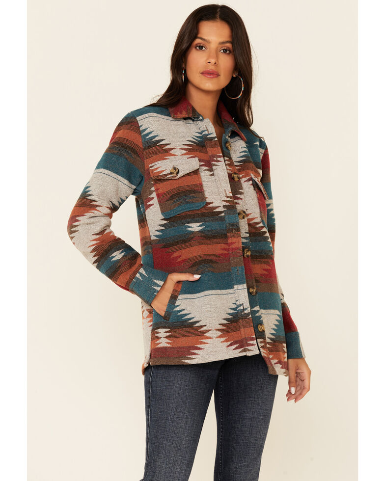 Idyllwind Women's Dawn Shacket Jacket , Teal, hi-res