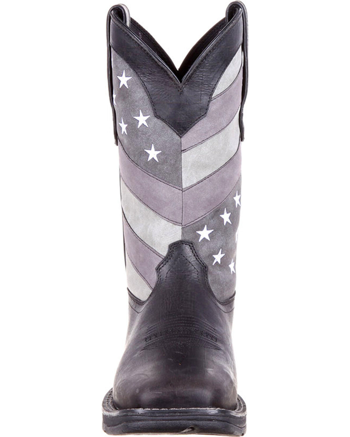 Image #4 - Durango Men's Rebel Faded Flag Western Performance Boots - Broad Square Toe, Black, hi-res