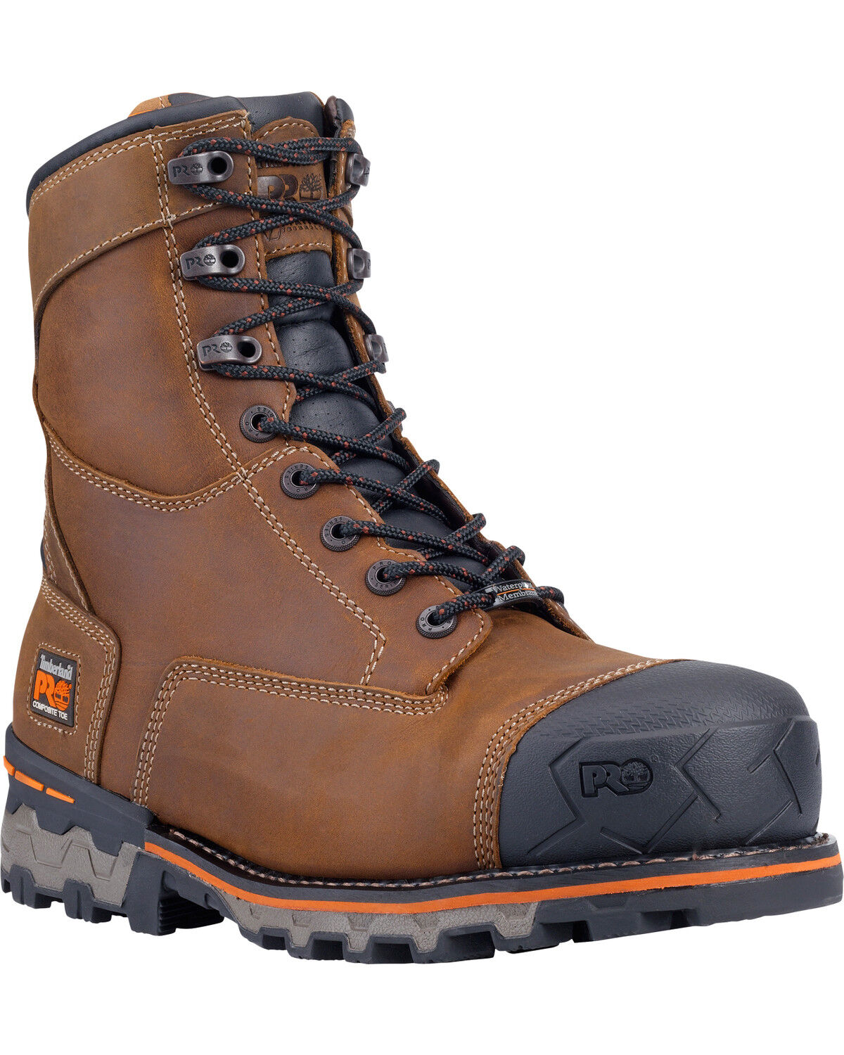 Image #1 - Timberland Men's Brown PRO Boondock 8" Work Boots - Composite Toe, Brown, hi-res