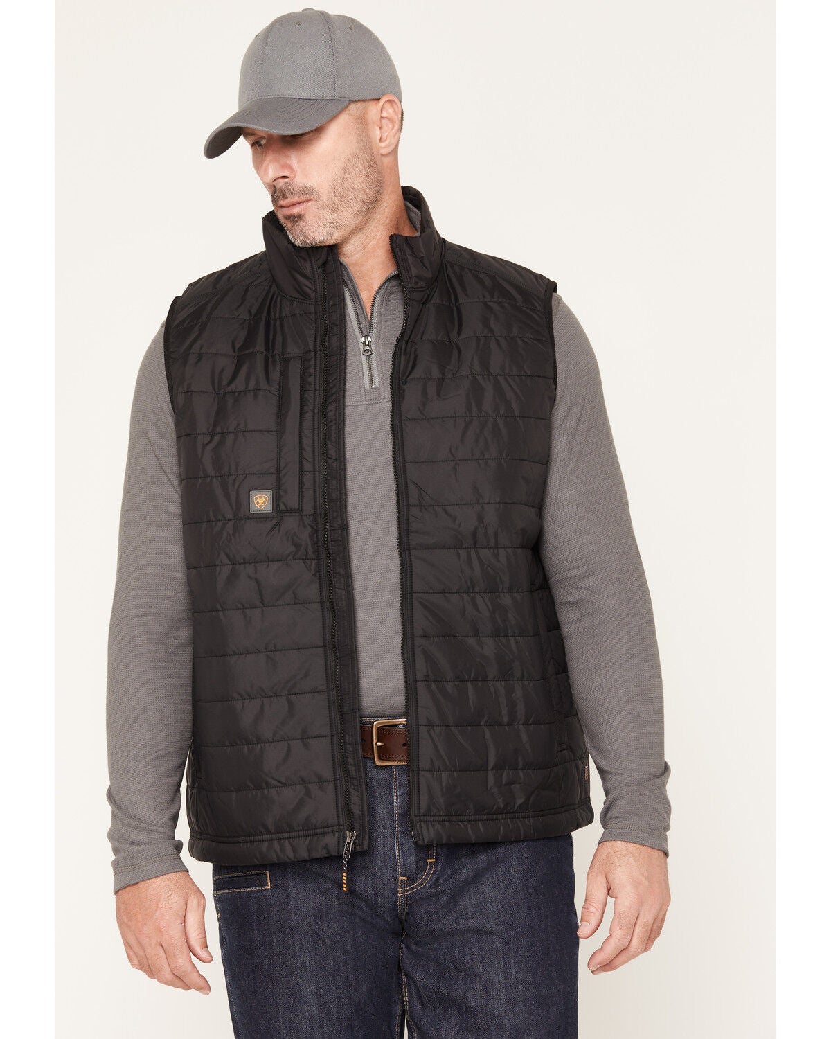 Image #1 - Ariat Men's Cordura &reg; Ripstop Lightweight Insulated Vest, Black, hi-res