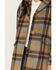 Image #3 - Cleo + Wolf Women's Oversized Plaid Print Peacoat, Steel Blue, hi-res