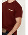 Image #3 - Wrangler Men's Boot Barn Exclusive Cowboy Southwestern Short Sleeve Graphic T-Shirt, Burgundy, hi-res