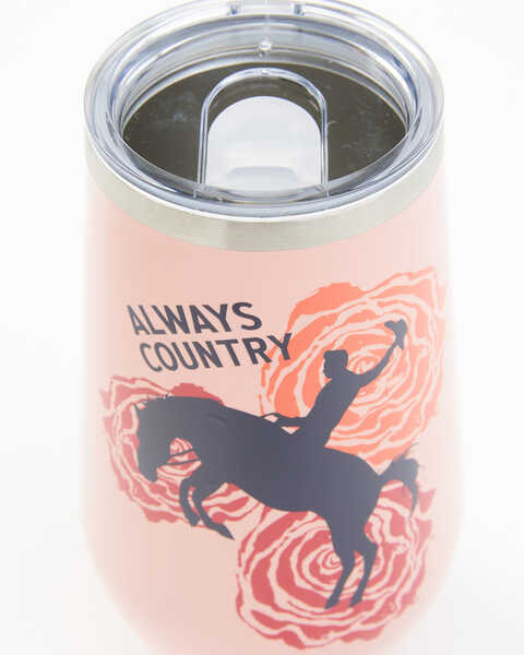 Image #2 - Boot Barn Always Country 16 oz. Stemless Wine Tumbler, Coral, hi-res