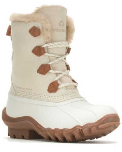 Wolverine Women's Torrent Faux-Fur Tall Duck Boot - Round Toe, Ivory, hi-res