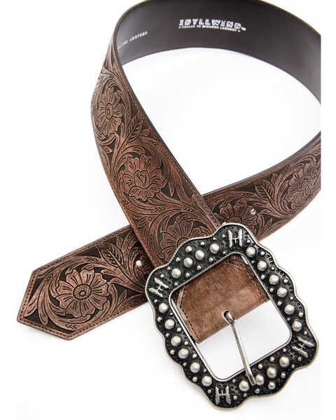 Image #2 - Idyllwind Women's Brown Leather Floral Tooled Belt, , hi-res
