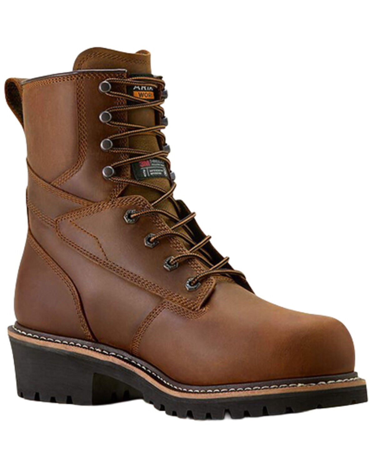 Image #1 - Ariat Men's Logger Shock Shield Waterproof Insulated Work Boots - Composite Toe, Brown, hi-res