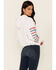 Wrangler Women's White Arm Logo Drawstring Hoodie , White, hi-res