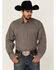 Image #1 - Stetson Men's Dash & Dot Geo Print Long Sleeve Button Down Western Shirt, Grey, hi-res