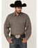 Image #1 - Stetson Men's Dash & Dot Geo Print Long Sleeve Button Down Western Shirt , Grey, hi-res