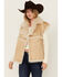 Image #1 - Revel Women's Faux Suede Fur Vest, Tan, hi-res