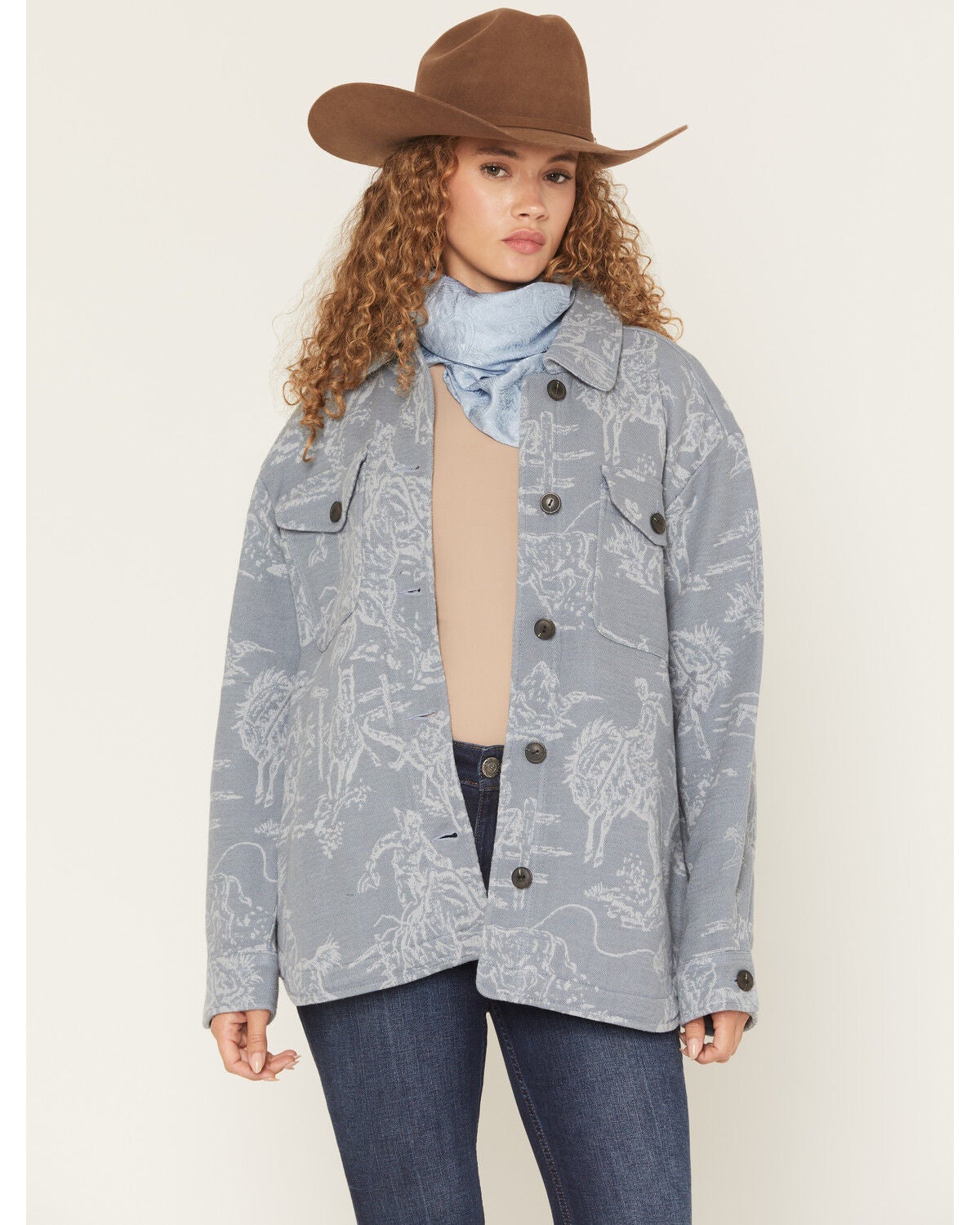 Image #1 - Pendleton Women's Shacket, Blue, hi-res