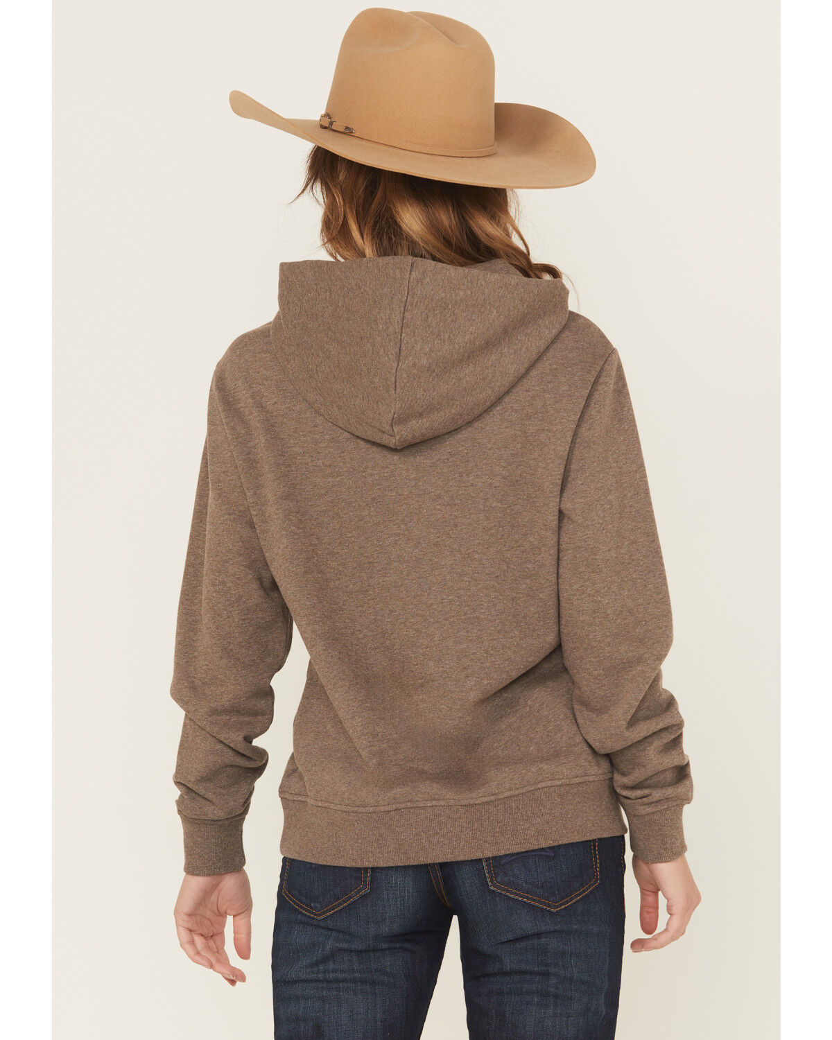 Image #4 - Cinch Women's Logo Embroidered Hoodie, Brown, hi-res
