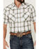 Image #3 - Ely Walker Men's Plaid Print Short Sleeve Pearl Snap Western Shirt, White, hi-res