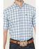 Image #3 - Ariat Men's Cal Pro Series Plaid Print Short Sleeve Button-Down Stretch Western Shirt, Light Blue, hi-res