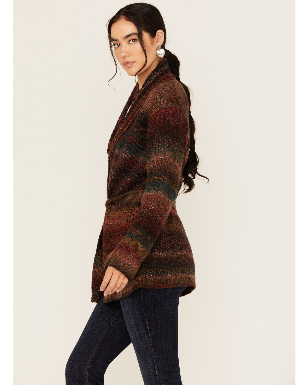 Image #3 - Idyllwind Women's Moore Cardigan Sweater, Fired Brick, hi-res